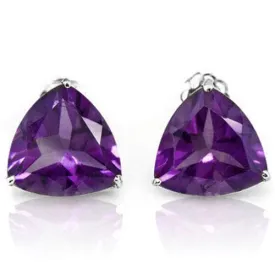 1.33 CT AMETHYST 925 STERLING SILVER EARRINGS STUD