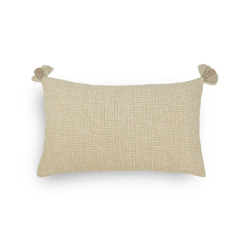 Ananya Handwoven Cream Linen Cushion Cover | 12 x 12 inches , 16 x 16 inches , 12 x 20 inches , 20 x 20 inches