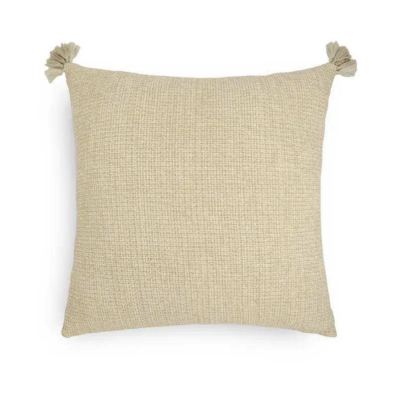 Ananya Handwoven Cream Linen Cushion Cover | 12 x 12 inches , 16 x 16 inches , 12 x 20 inches , 20 x 20 inches