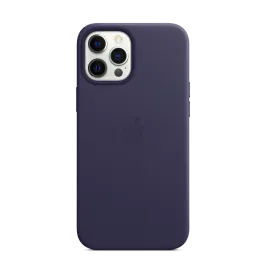 Apple Leather Case with MagSafe for iPhone 12 Pro Max - Deep Violet