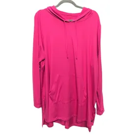 Athletic Top Long Sleeve Hoodie By Livi Active In Pink, Size: 20