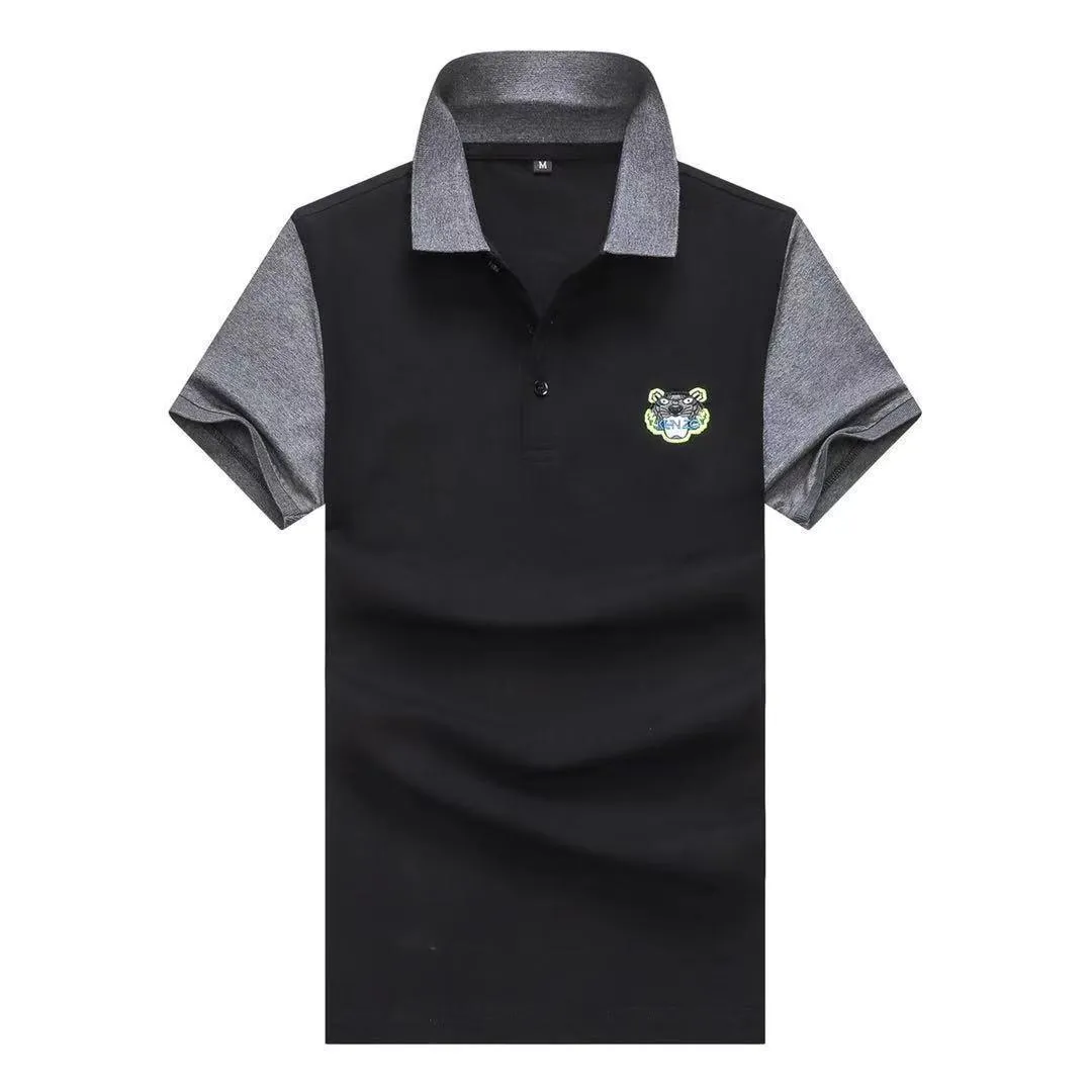 Authentic Kenz Polo Shirt -Black with Ash collar