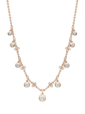 Beach Rose Gold Diamond Necklace