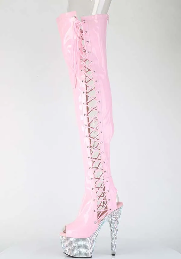 BEJEWELED-3052HG-7 [Baby Pink] | PLATFORM HEELS [PREORDER]