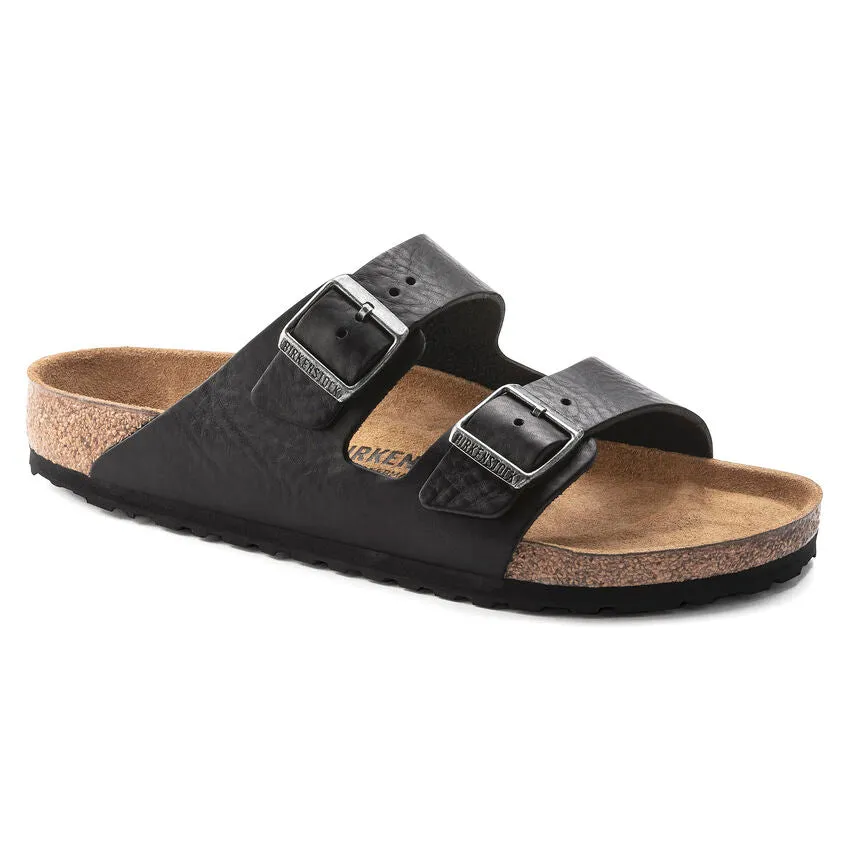 Vintage Black Grip Leather Birkenstock Arizona Sandal