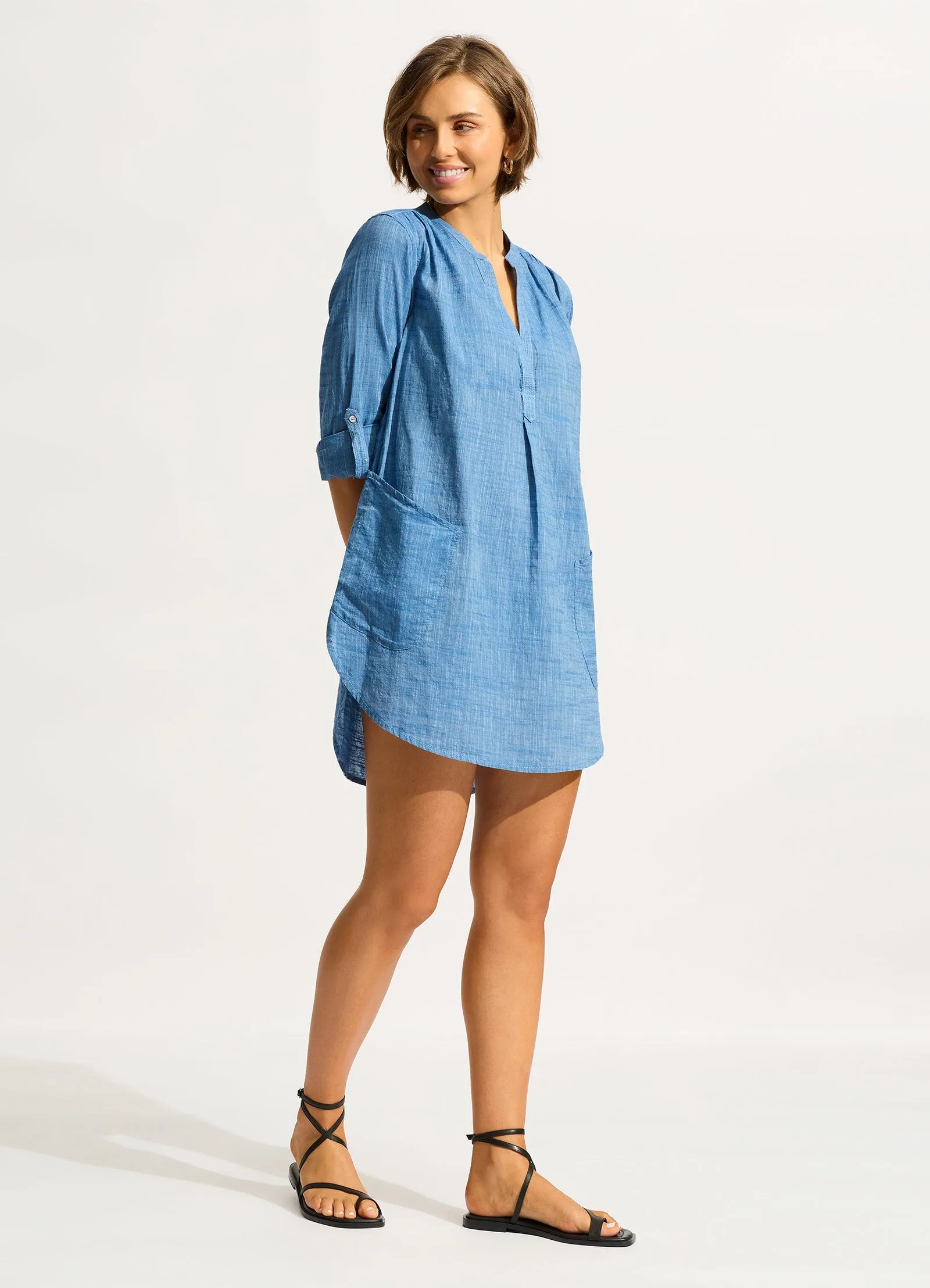 Boyfriend Beach Shirt - Chambray