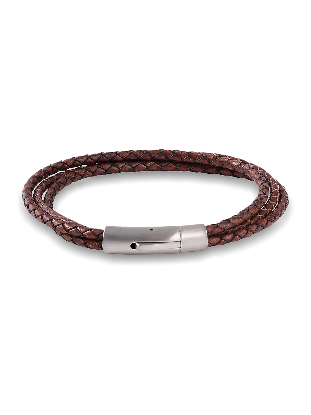 Braided Leather Bracelet - Brown