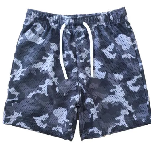 camo black mesh short