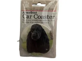 Car Coaster  Cocker Spaniel Dog    Black    231 - 78C