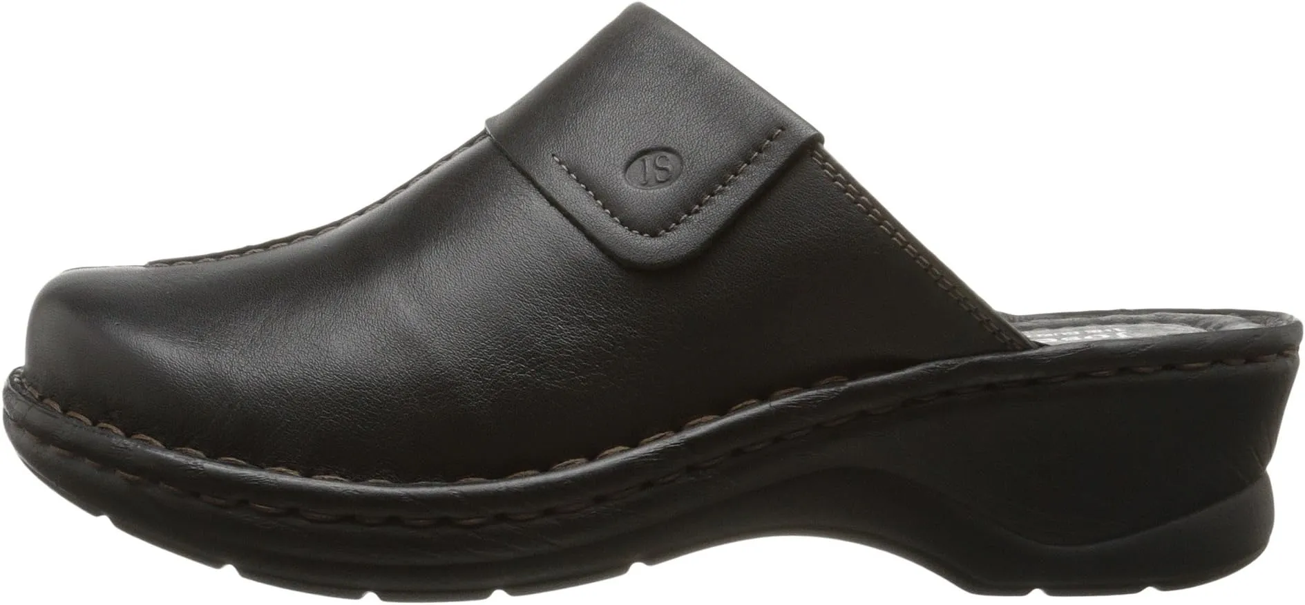 Carole Josef Seibel Clog in Dakota Black Leather