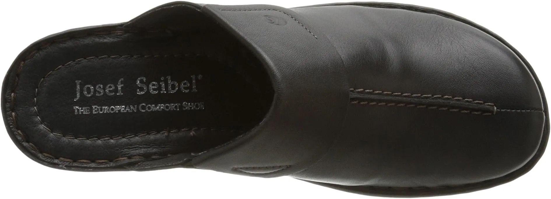 Carole Josef Seibel Clog in Dakota Black Leather