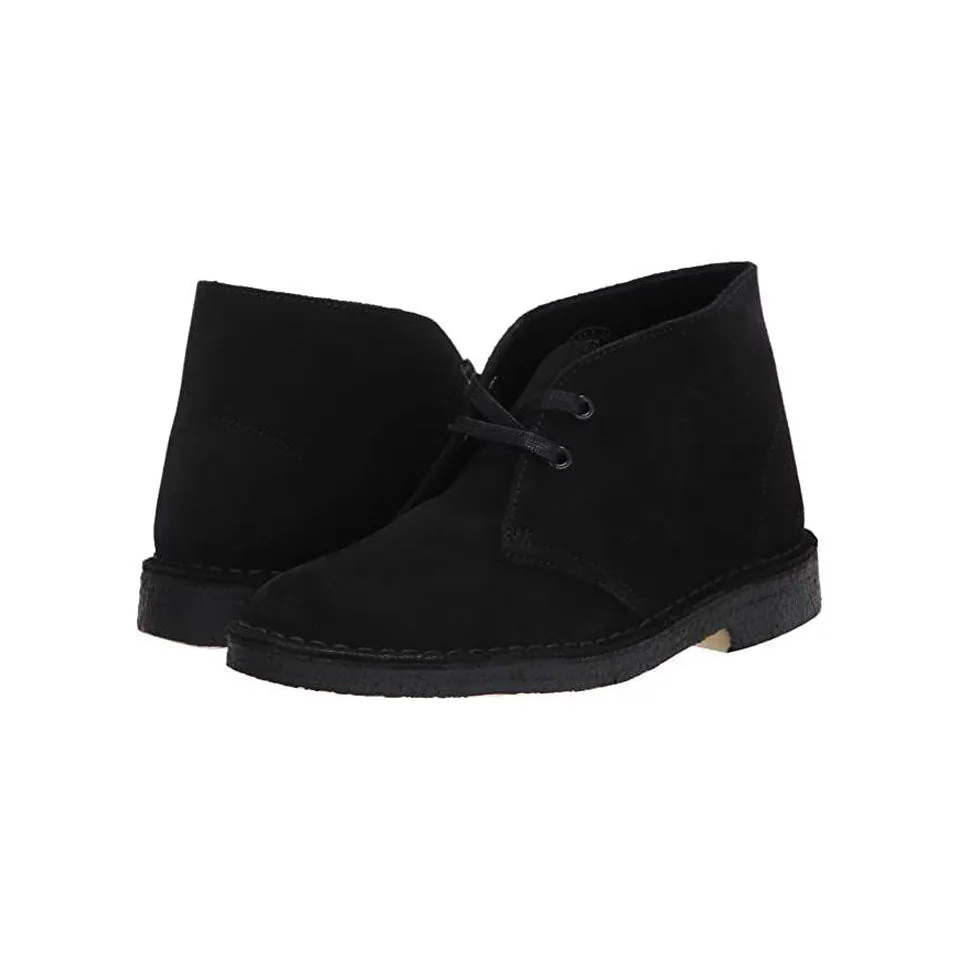 Clarks Originals Desert Boots Women's Black Suede 26155524