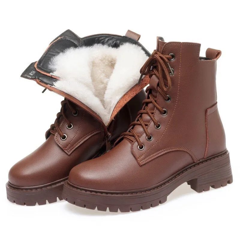 Classic Platform Lace-up Ankle Winter Boots Collection