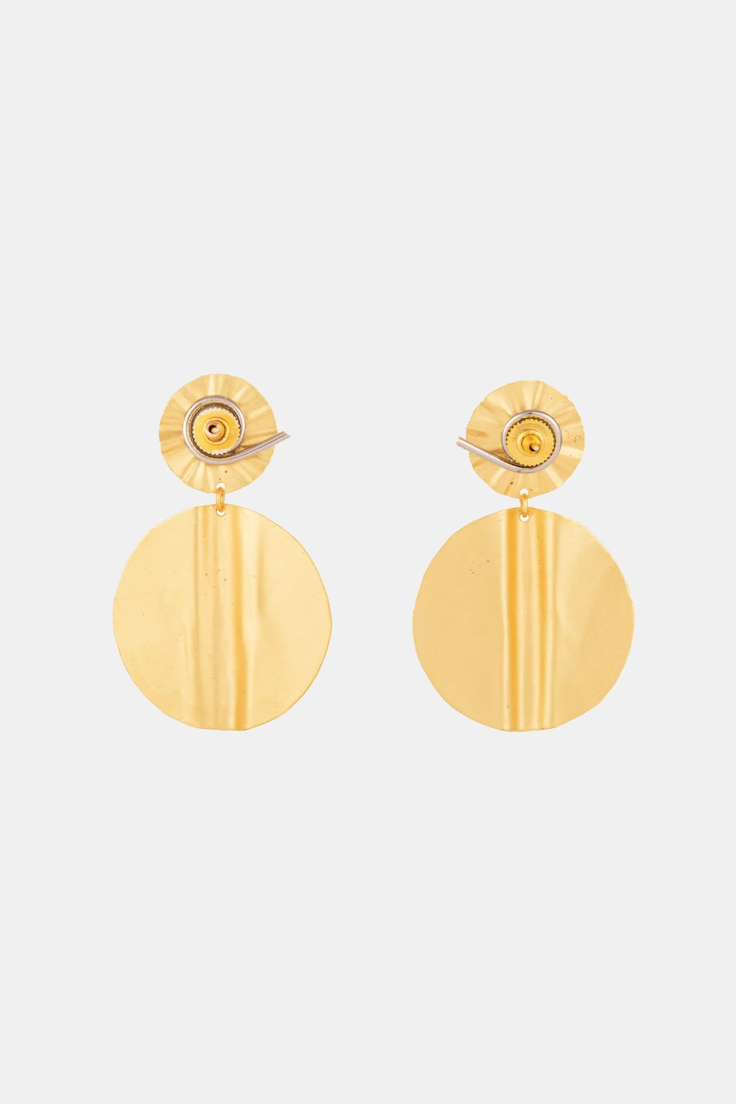 Double Disc Dangler Earrings