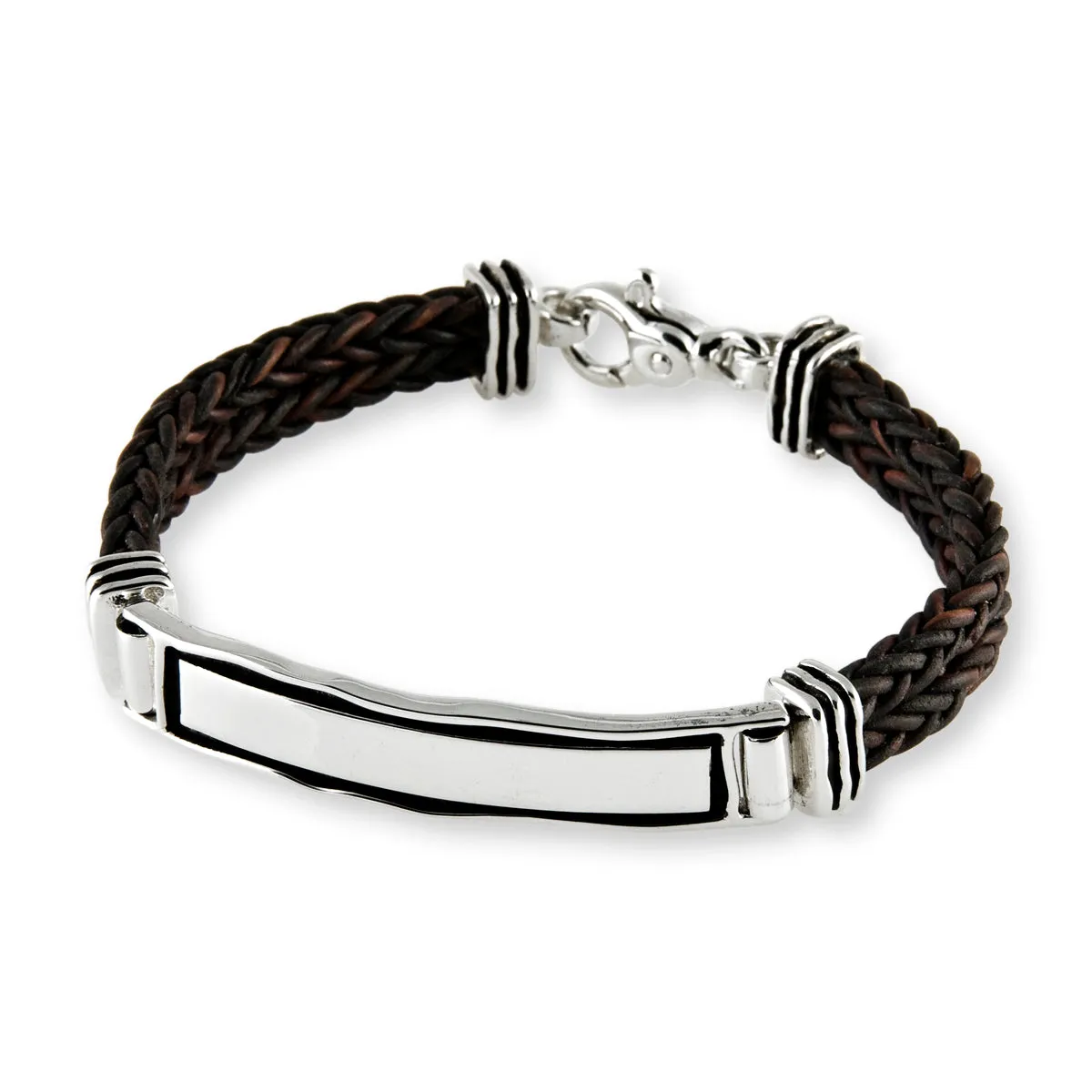 Double Leather ID Bracelet