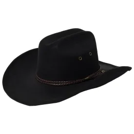 Dwight - Cattleman's Crease Cowboy with Leather Band and Brass Gromets