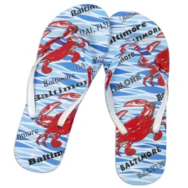 FFBM02H Flip Flops Baltimore Crabs with Waves