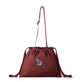 Furry Drawstring 37 - Maroon