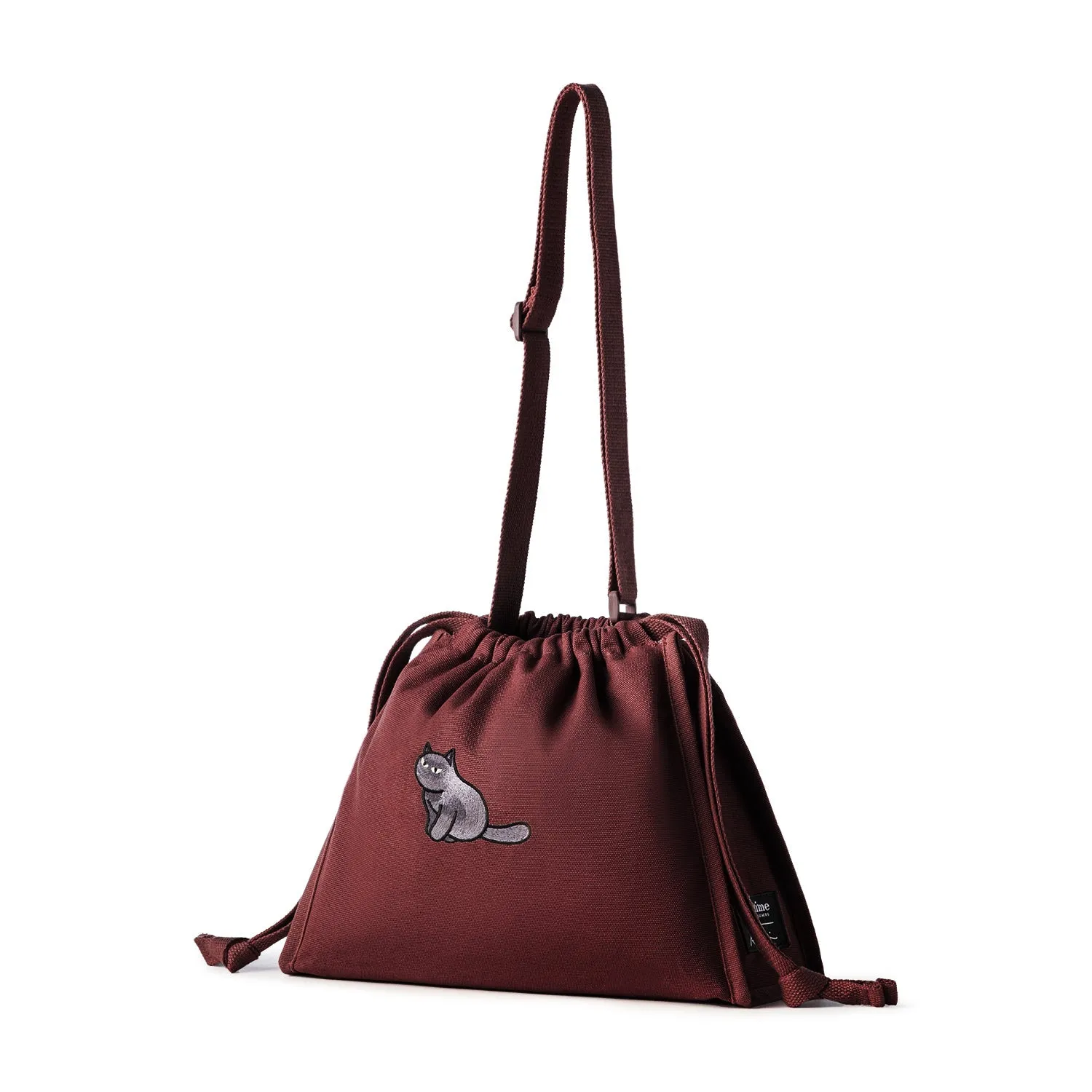 Furry Drawstring 37 - Maroon