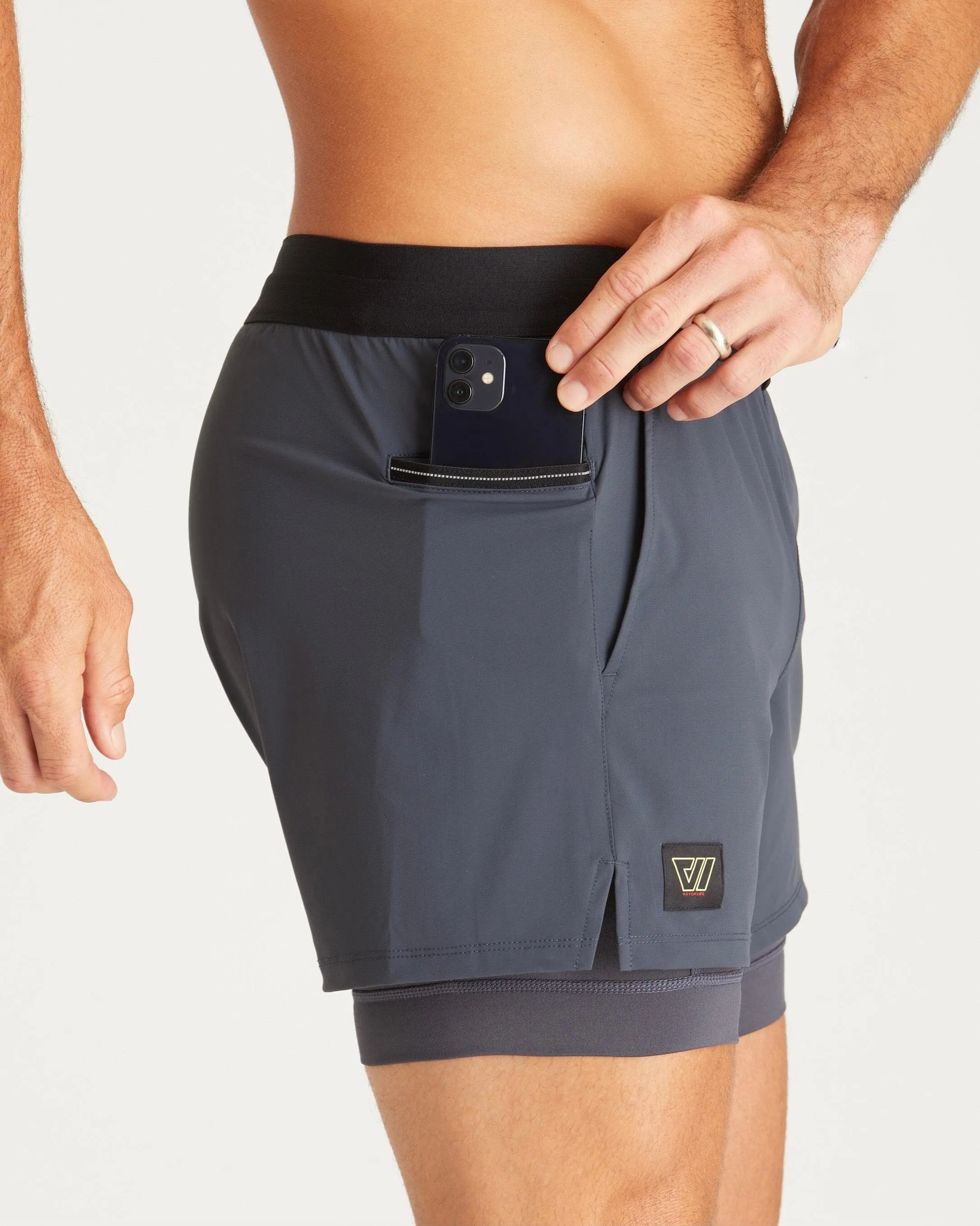 Grand 2-in-1 Short in Hudson Grey