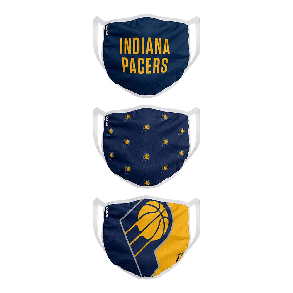 Indiana Pacers 3-Pack Adult Face Covering