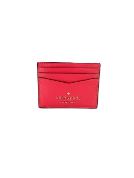 Kate Spade pink leather slim card holder NWT