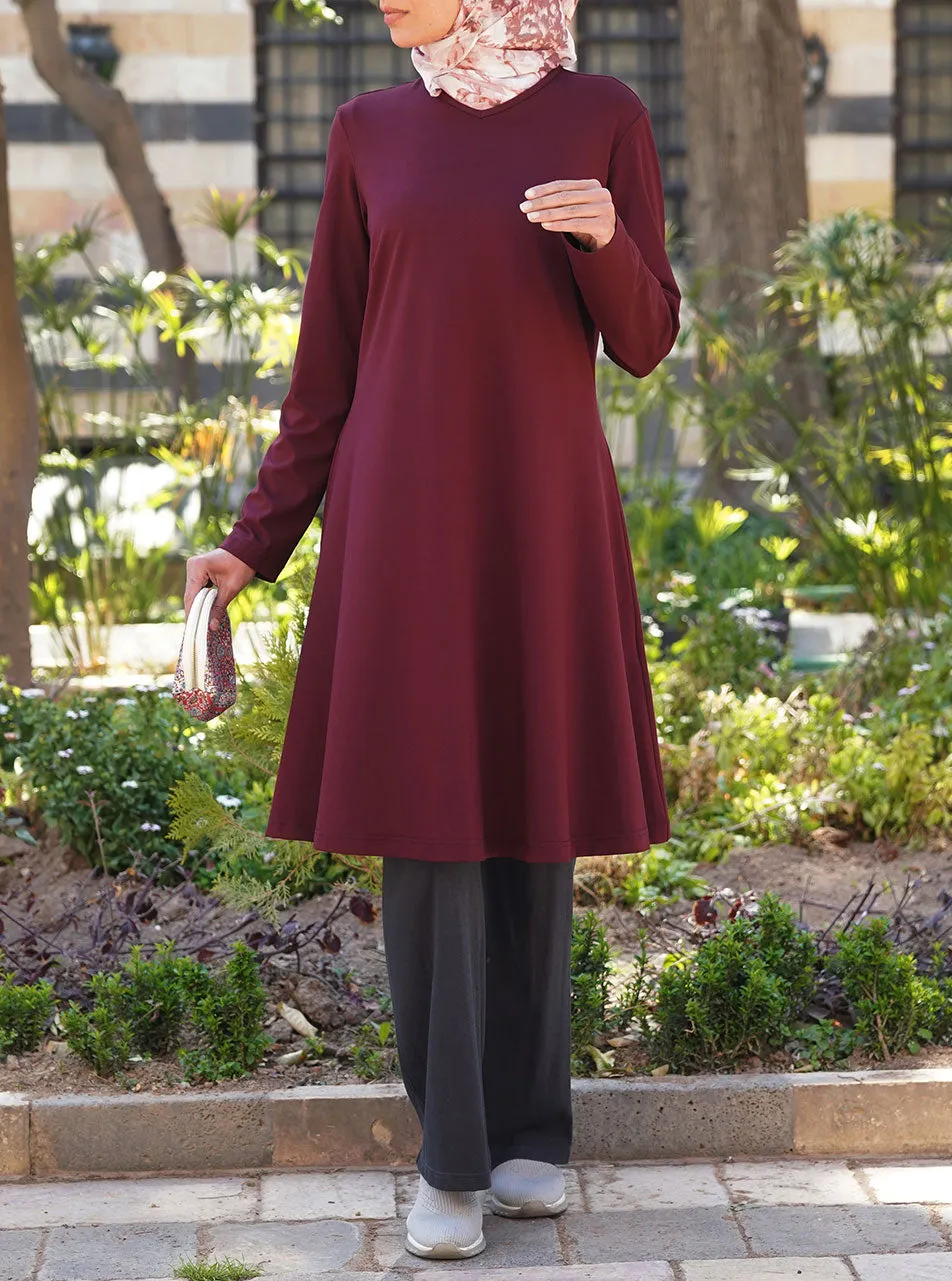 Lightweight Flared Jersey Tunic