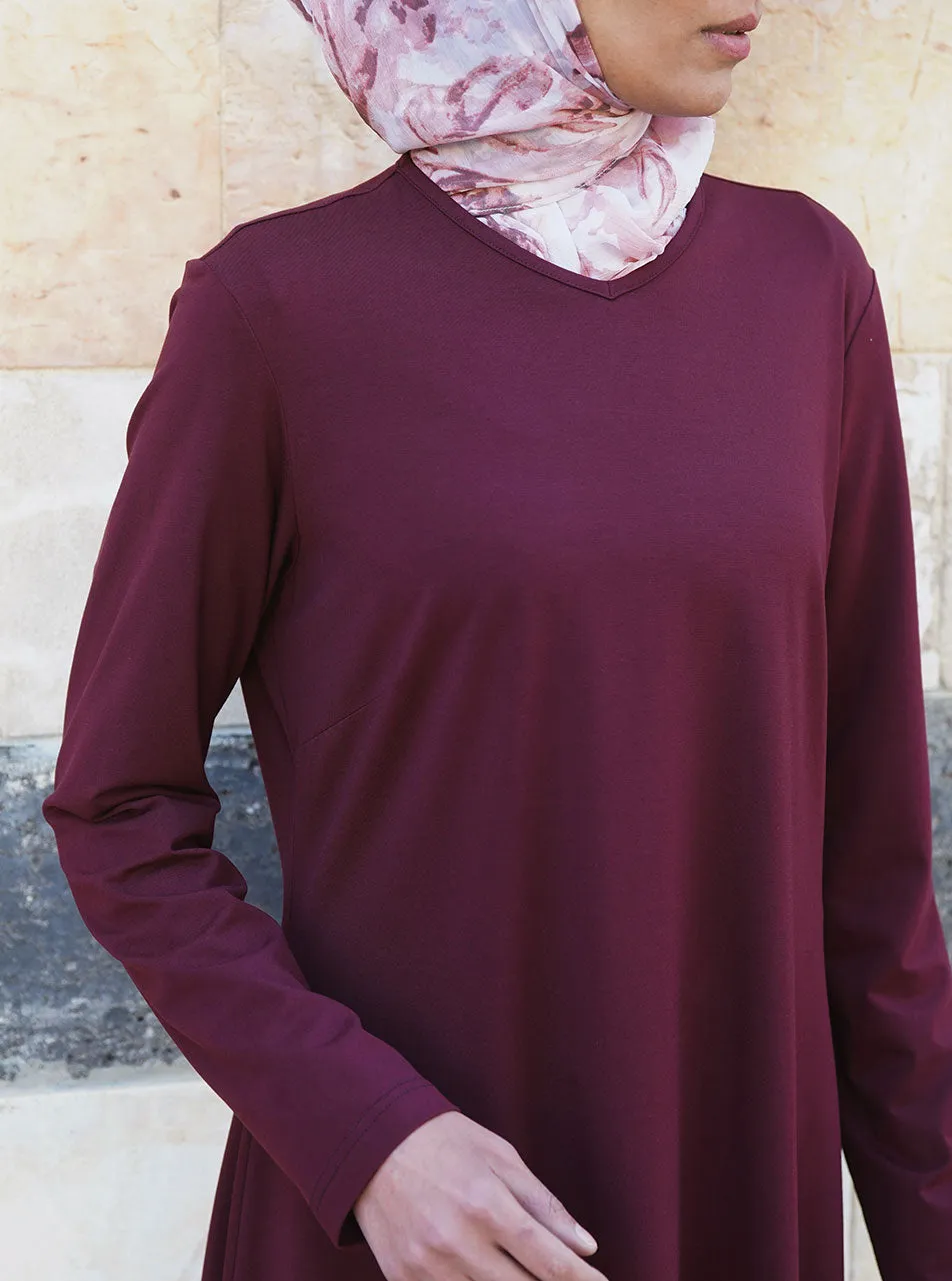 Lightweight Flared Jersey Tunic