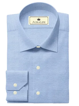 Men's Premium Oxford Cotton Plain Fabric Sky Blue  (1428)