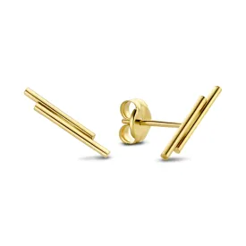 Monceau Jade 14 karat gold ear studs with rods