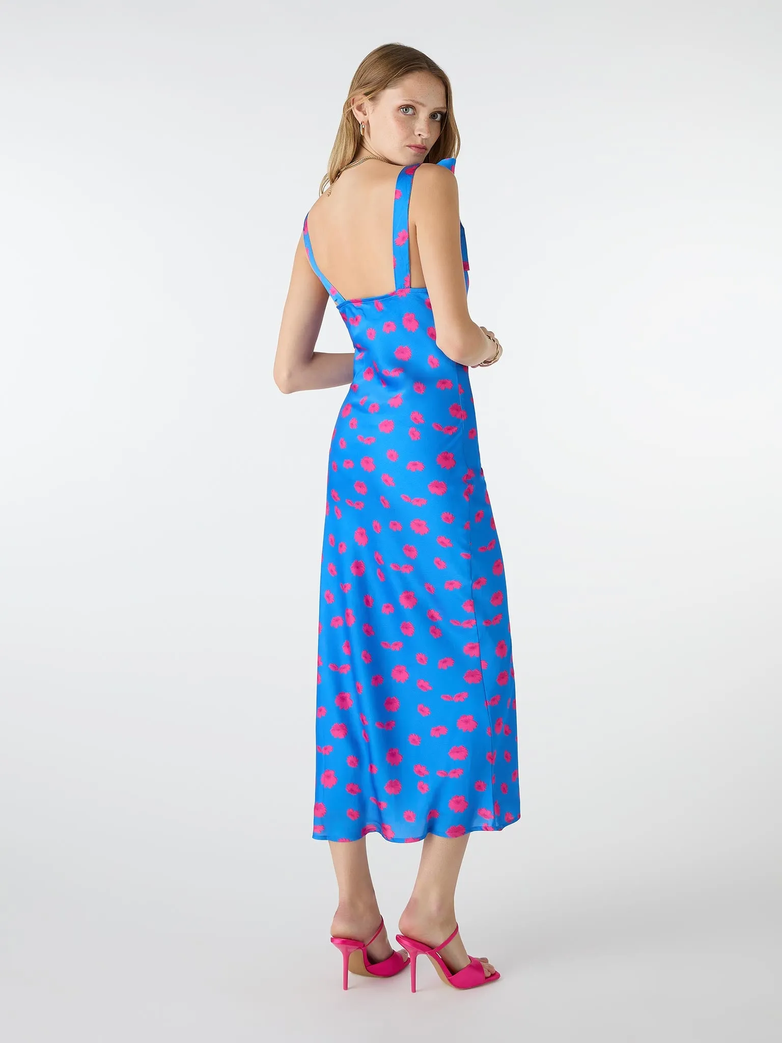 Rana Dress in Blue Floral Print