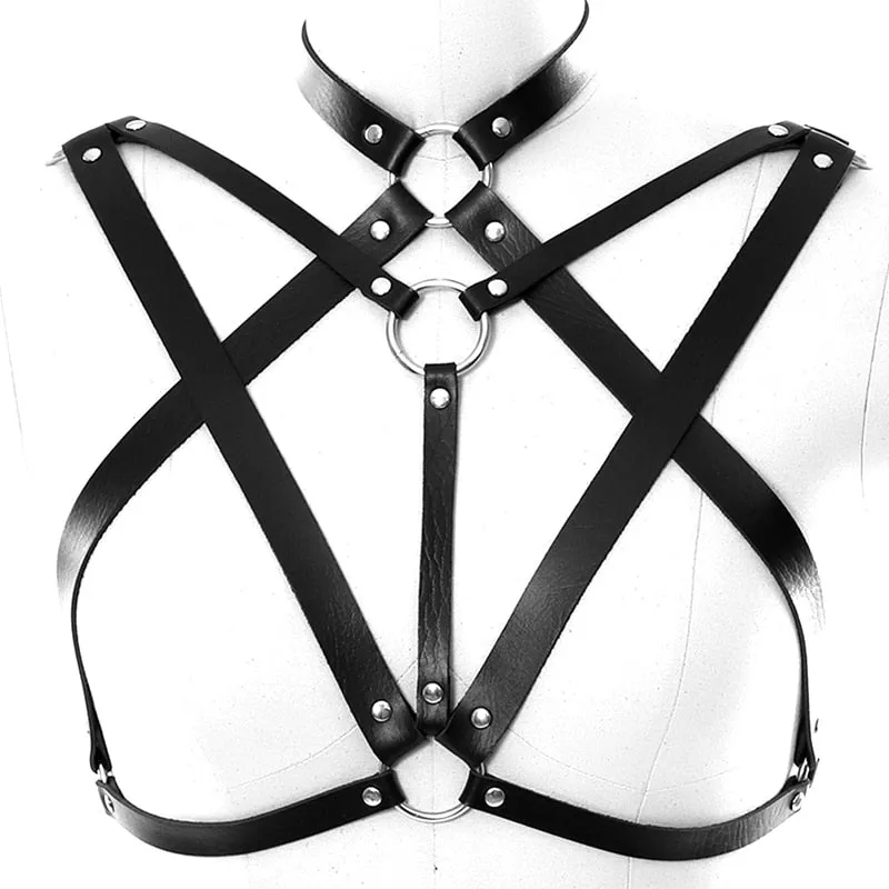 'Slasher' Black Gothic Body Belt Harness