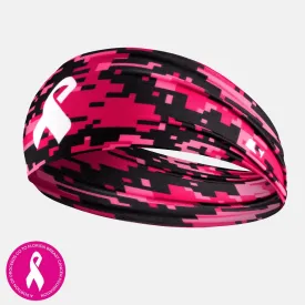 Sleefs BCA Pink Ribbon Digital camo pink black Double-sided Wide Headband