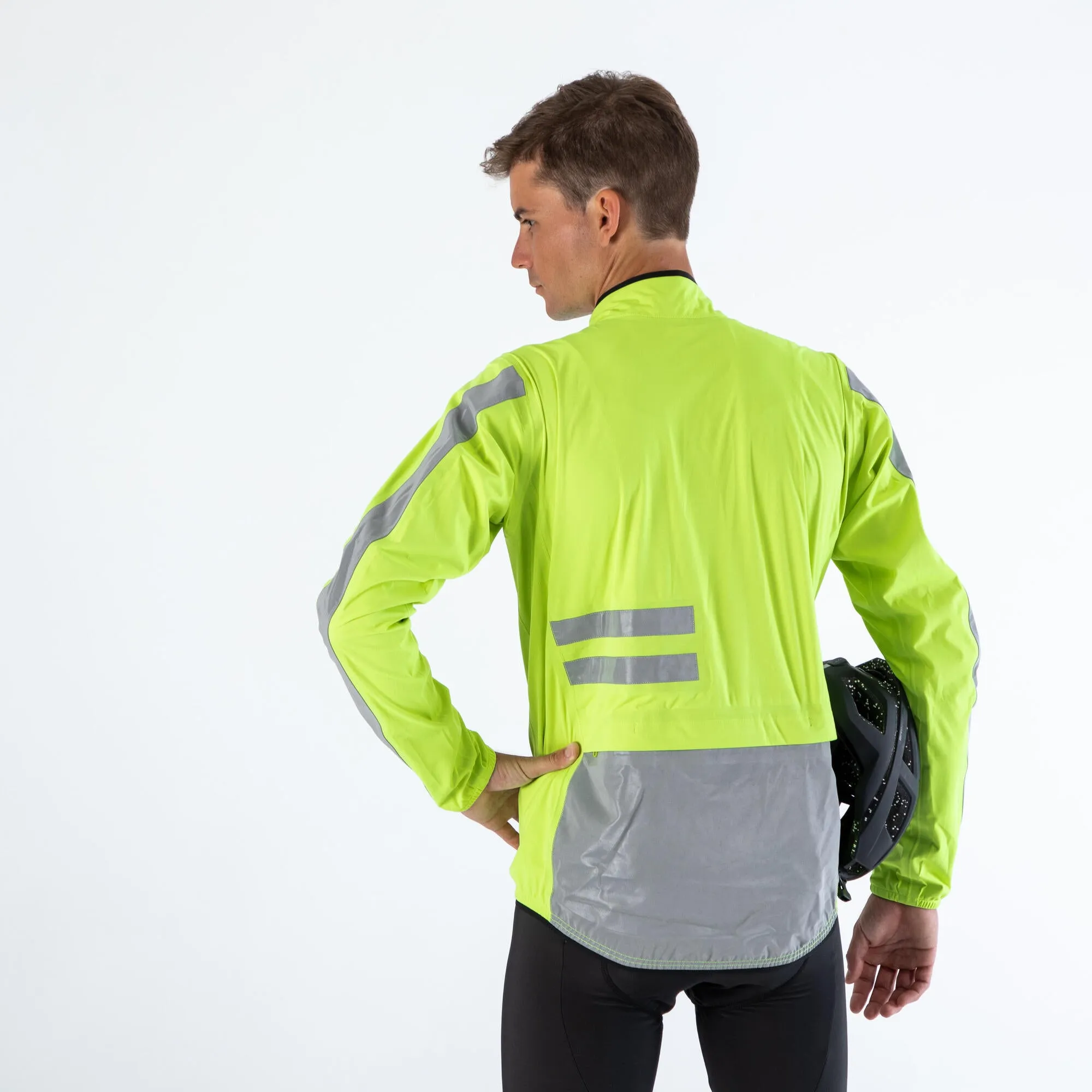 Triban RC500 High-Visibility Showerproof Cycling Jacket Men's